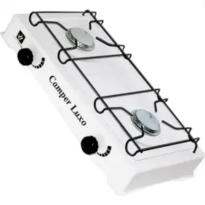 Fogão de Mesa a Gás Jolly 2 Bocas Branco Luxo Fogão de Mesa a Gás Jolly 2 Bocas Branco Luxo