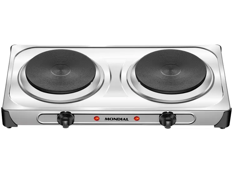 Fogão Elétrico de Mesa Mondial 2 Bocas Fast Cook Due