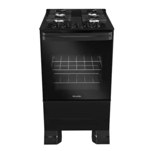 Fogão a Gás Mueller 4 Bocas Preto Mesa de Vidro Acendimento Automático Bivolt MFV4BF Fogão a Gás Mueller 4 Bocas Preto Mesa de Vidro Acendimento Automático Bivolt MFV4BF