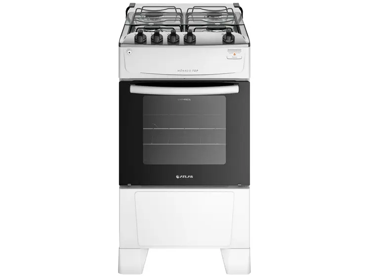 Fogão de Piso a Gás Atlas 4 Bocas Branco Mônaco Top