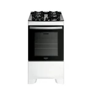 Fogão de Piso a Gás Dako 4 Bocas Branco Mesa de Vidro Bivolt Novo Supreme Glass