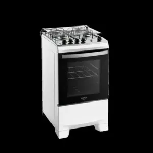 Fogão de Piso a Gás Dako 4 Bocas Branco Mesa Inox Bivolt Novo Supreme