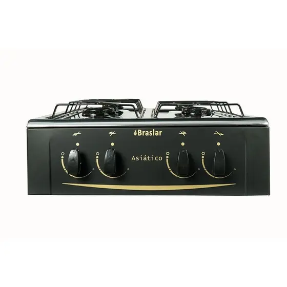 Fogão de Piso a Gás Braslar 4 bocas Preto Asiatico Jr 10010045