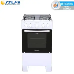 Fogão de Piso a Gás Atlas 4 Bocas Mesa Inox Acendimento Automático Bivolt Mônaco Plus Fogão de Piso a Gás Atlas 4 Bocas Mesa Inox Acendimento Automático Bivolt Mônaco Plus