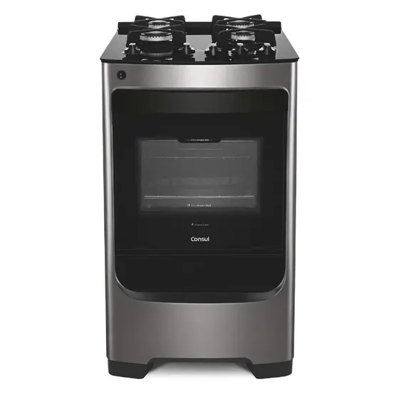 Fogão de Piso a Gás Consul 4 Bocas Inox Acendimento Automático CFO4VAR