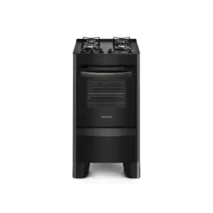 Fogão de Piso a Gás Continental 4 Bocas Preto Automático com Mesa Compartimentada Bivolt FC4VP