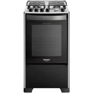 Fogão de Piso a Gás Dako 4 Bocas Preto Magister