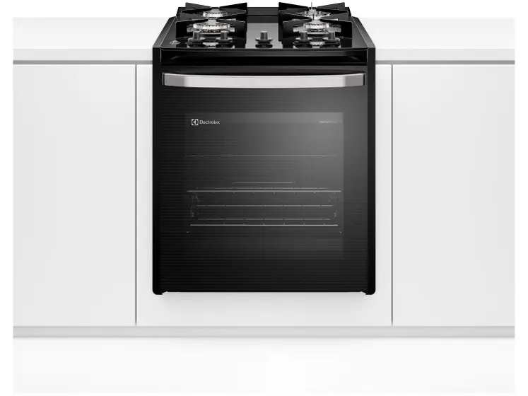 Fogão de Embutir a Gás Electrolux 4 Bocas Preto Experience FE4BP