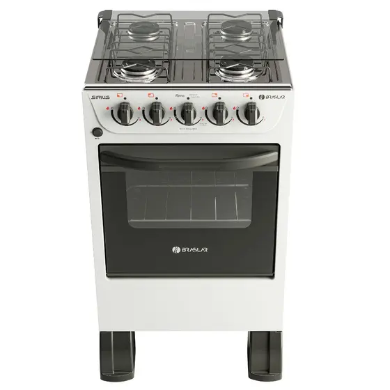 Fogão de Piso a Gás Braslar 4 Bocas Sirius Plus 2023
