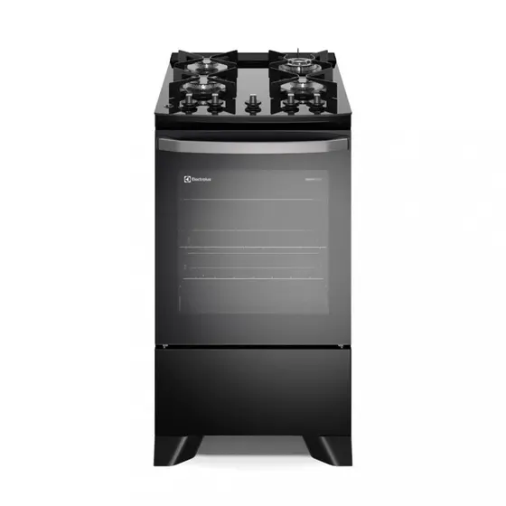 Fogão de Piso a Gás Electrolux 4 Bocas com Mesa de Vidro Efficient FE4GP