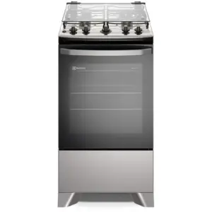 Fogão de Piso a Gás Electrolux 4 Bocas Prata Efficient PerfectCook FE4IS