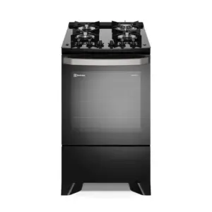 Fogão de Piso a Gás Electrolux 4 bocas Preto com Mesa de Vidro Grill e PerfectCook360 Experience FE4CP