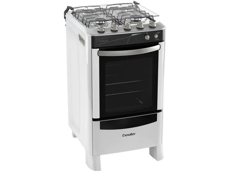 Fogão de Piso a Gás Esmaltec 4 Bocas Branco Topázio