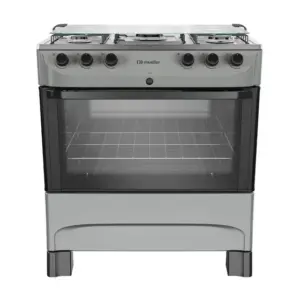 Fogão a Gás Mueller 5 Bocas Titânio Mesa Inox e Acendimento Automático Bivolt MFI5BB Fogão a Gás Mueller 5 Bocas Titânio Mesa Inox e Acendimento Automático Bivolt MFI5BB