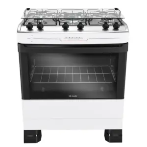 Fogão a Gás Mueller 5 Bocas Branco Mesa Inox e Acendimento Automático Tripla Chama Bivolt MFI5BF Fogão a Gás Mueller 5 Bocas Branco Mesa Inox e Acendimento Automático Tripla Chama Bivolt MFI5BF