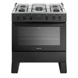 Fogão de Piso a Gás Atlas 5 Bocas Preto Automático Milão Plus