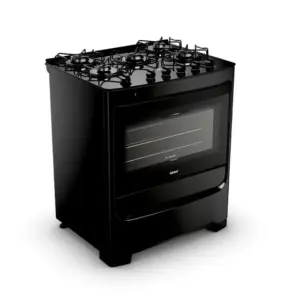 Fogão de Piso a Gás Consul 5 Bocas Mesa de Vidro CFS5VBE