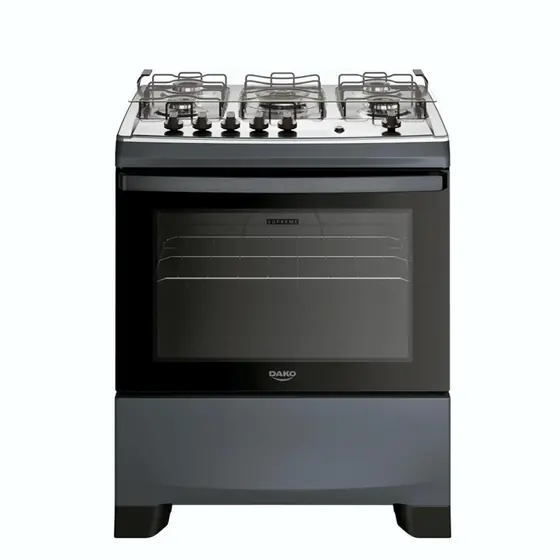 Fogão de Piso a Gás Dako 5 Bocas Inox Automático Forno 100L Supreme