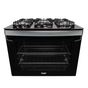 Fogão de Embutir a Gás Dako 5 Bocas Preto com Mesa de Vidro Bivolt Diplomata