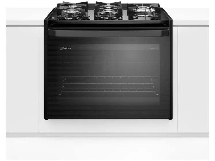 Fogão de Embutir a Gás Electrolux 5 Bocas Preto Mesa de Vidro Experience FE5EP
