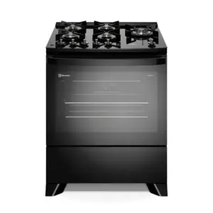Fogão de Piso a Gás Electrolux 5 bocas Preto com Mesa de Vidro Grill e PerfectCook360 Experience FE5CP