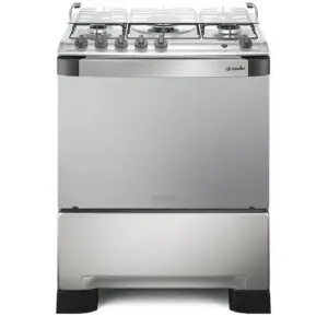 Fogão de Piso a Gás Mueller 5 Bocas Inox Tripla Chama Decorato Fogão de Piso a Gás Mueller 5 Bocas Inox Tripla Chama Decorato