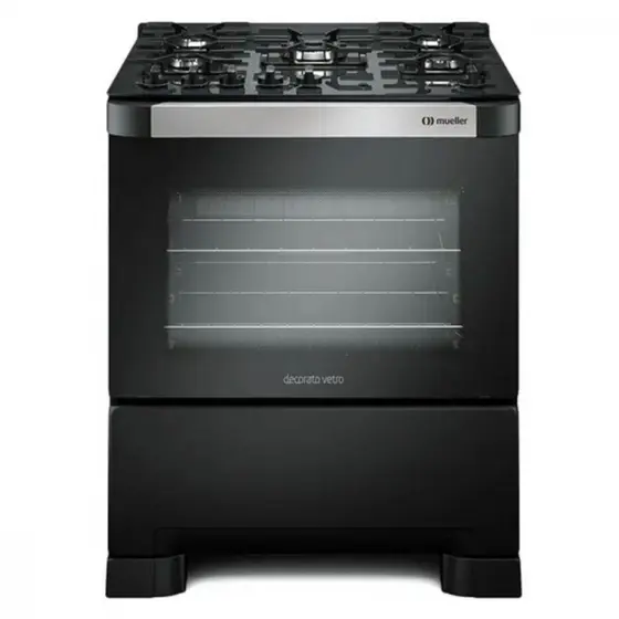 Fogão de Piso a Gás Mueller 5 Bocas Decorato Vetro