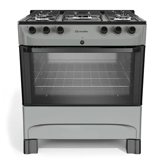 Fogão de Piso a Gás Mueller 5 Bocas Titânio com Mesa Esmaltada