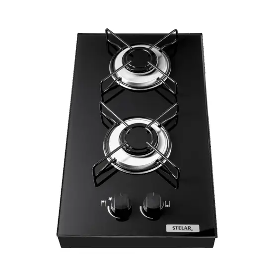 Fogão a Gás de Mesa Stelar 2 Bocas Preto Euro