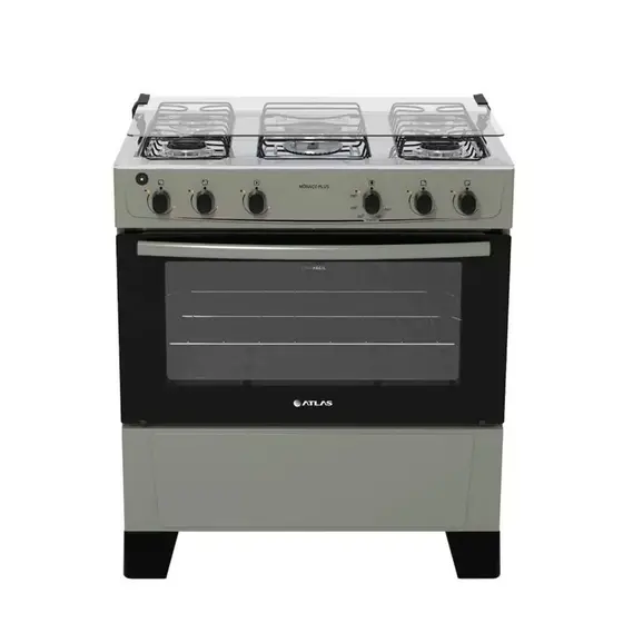Fogão a Gás de Piso Atlas 5 Bocas Titanium Bivolt Mônaco Plus