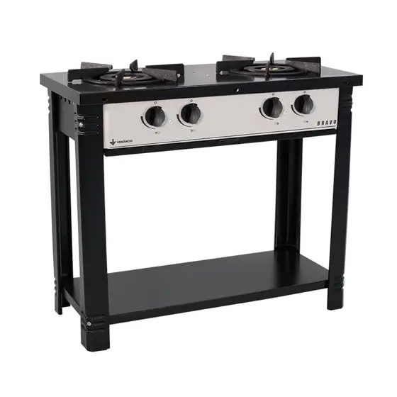 Fogão a Gás Industrial Venâncio 2 BOCAS Cinza Bravo BR2B
