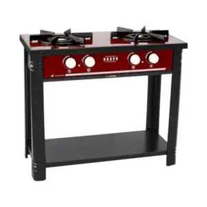Fogão a Gás Industrial Venâncio 2 Bocas VERMELHO INTENSO Bravo BR2BVR