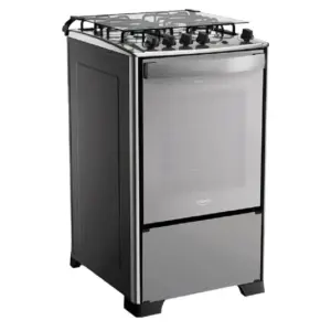 Fogão a Gás de Piso Dako 4 Bocas Inox Mesa Inox Bivolt Magister Style