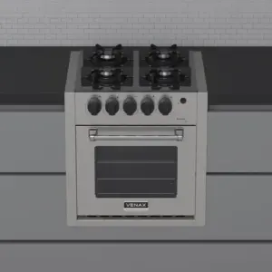 Fogão a Gás de Embutir Venax 4 Bocas Inox Gaudi Line