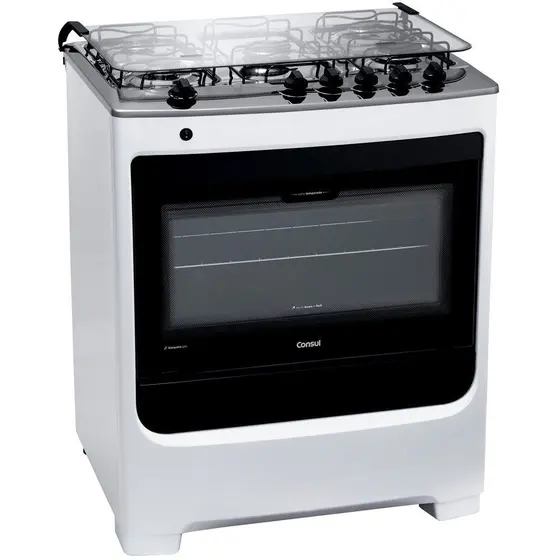 Fogão a Gás de Piso Consul 5 Bocas Mesa em Aço Inox CFS5NAB