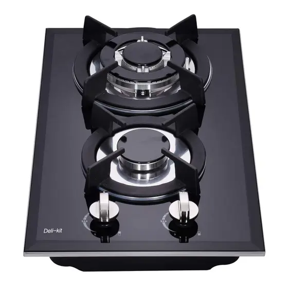 Fogão a Gás de Mesa Deli-Kit 2 Queimadores 30cm Dual Fuel DK123-A01S