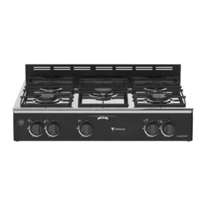 Fogão a Gás Venax 5 Bocas Preto Gás GLP Grand Petit Vetro Fogão a Gás Venax 5 Bocas Preto Gás GLP Grand Petit Vetro