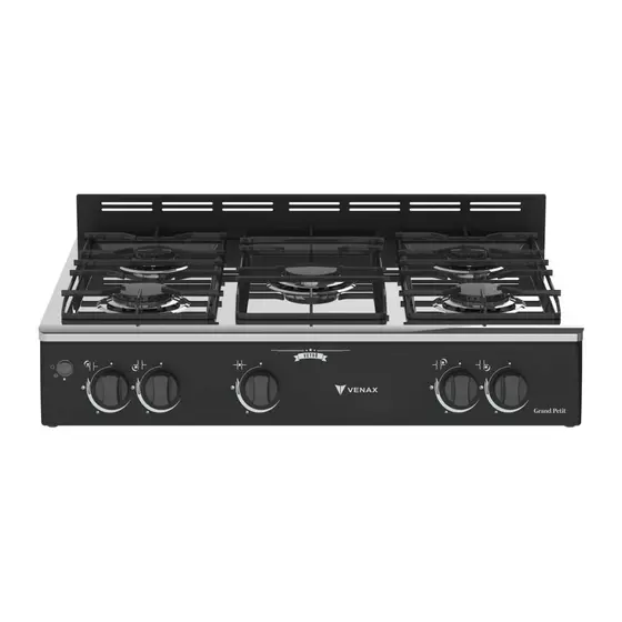 Fogão a Gás Venax 5 Bocas Preto Gás GLP Grand Petit Vetro
