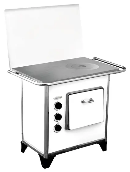 Fogão a Gás Clarice Branco Modelo A Lenha Para Apartamento e Casa