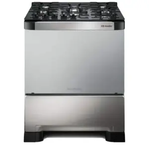 Fogão a Gás Mueller 5 bocas Inox com Timer Bivolt Decorato Vetro Fogão a Gás Mueller 5 bocas Inox com Timer Bivolt Decorato Vetro