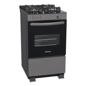 Fogão a Gás Venax 4 Bocas Grafite Gás GLP Picasso Vitreo Fogão a Gás Venax 4 Bocas Grafite Gás GLP Picasso Vitreo
