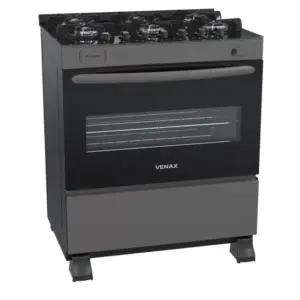 Fogão a Gás Venax 6 Bocas Grafite Gás GLP Picasso Vitreo Fogão a Gás Venax 6 Bocas Grafite Gás GLP Picasso Vitreo