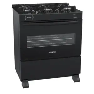 Fogão a Gás Venax 6 Bocas Preto Fosco Gás GLP Picasso Vitreo Fogão a Gás Venax 6 Bocas Preto Fosco Gás GLP Picasso Vitreo