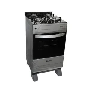 Fogão a Gás de Piso Clarice 4 Bocas Kromanox Mesa de Vidro Veritá
