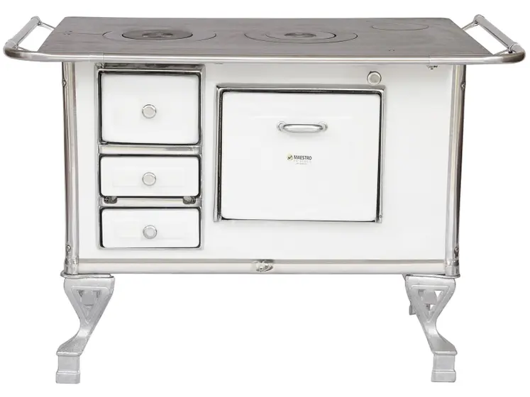 Fogão a Lenha Maestro 2 Bocas Branco Direito N2