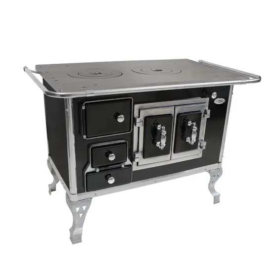 Fogão a Lenha Clarice Porta Dupla Direito Chapa em Ferro Fundido Simples N2