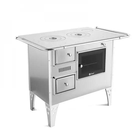 Fogão a Lenha Braslar Inox com Saída ao Lado Direito Geral Número 2