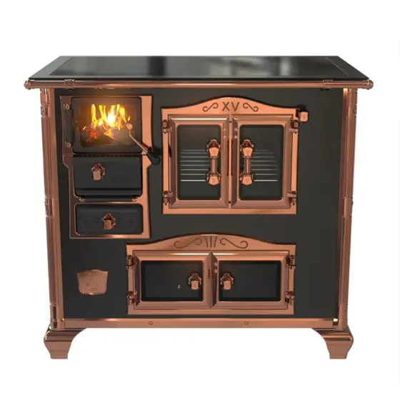 Fogão a Lenha Venax Preto Rose Gold Princess Premium N 2