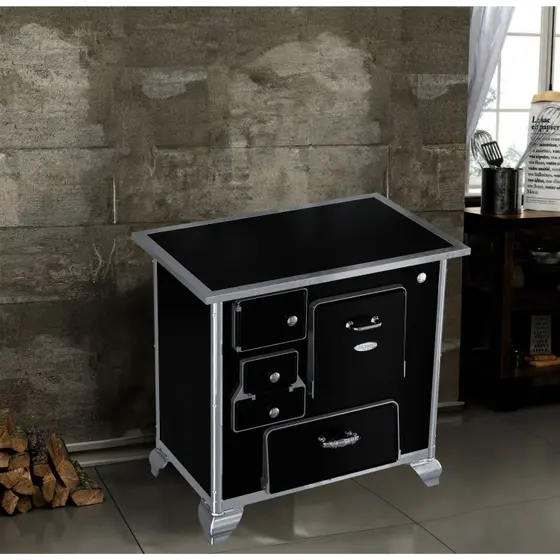 Fogão a Lenha Clarice Gabinete Vitrocerâmico L/D N1