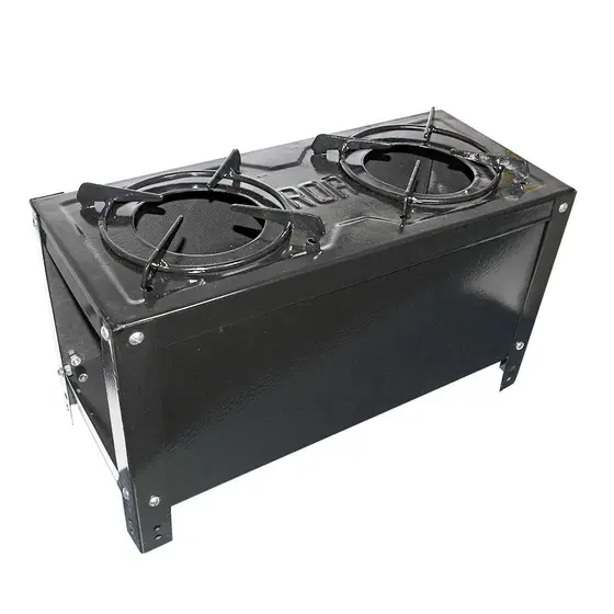 Fogão a Lenha Portátil Roa 2 bocas com Grelha Esmaltada